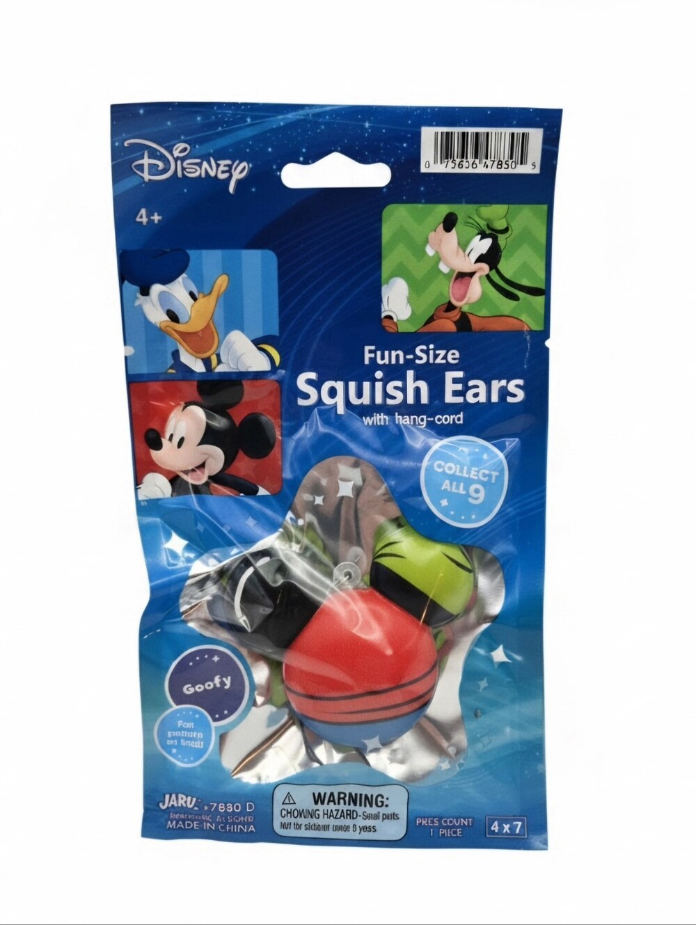 Disney Goofy Fun-Size Squish Ears Slow Rise Foam Fidget Squishy Toy w/ Hang Cord